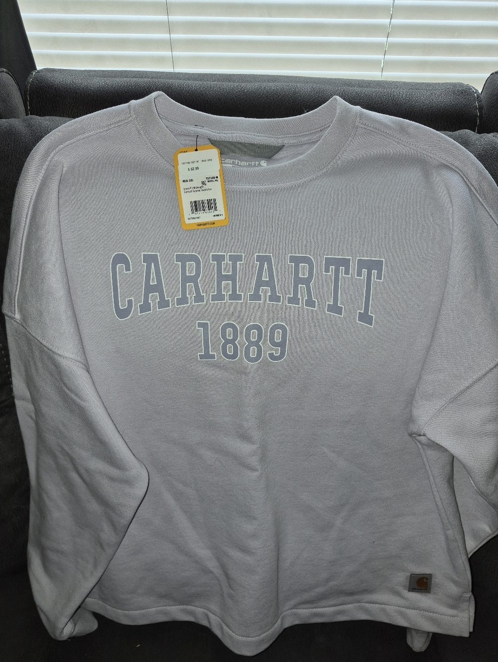 Carhartt Light Purple Logo Crewneck Sweatshirt